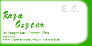 roza oszter business card