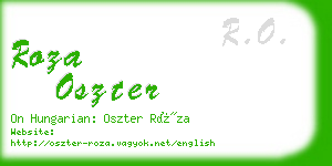 roza oszter business card